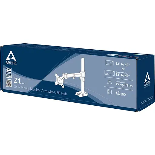 Настольный крепеж для мониторов Arctic Z1 Gen.3 13-43" Black (AEMNT00052A) [134151] - фото 10