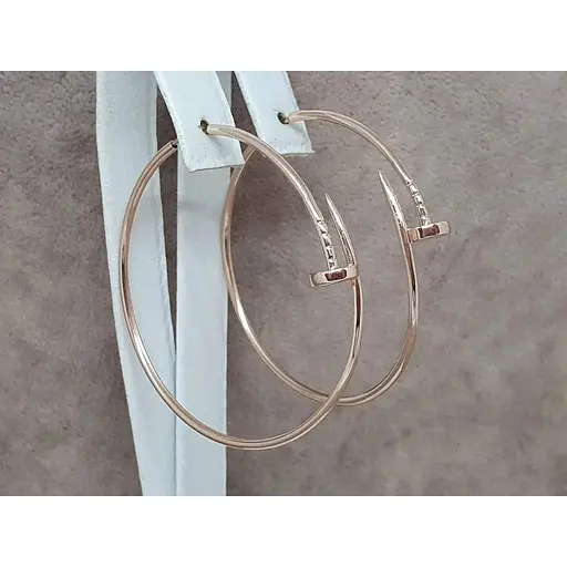 Золоті сережки-кільця Favoritum Цвяхи. 210266 - фото 4