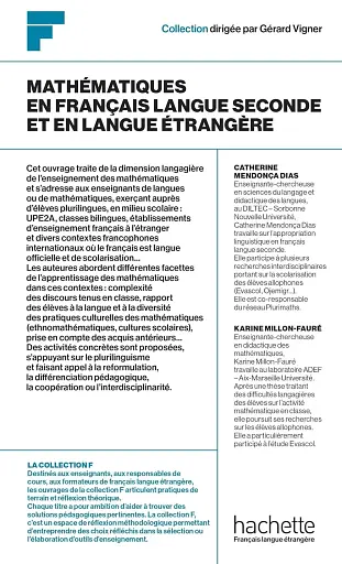 Mathematiques en francais langue seconde ou en langue etrangere