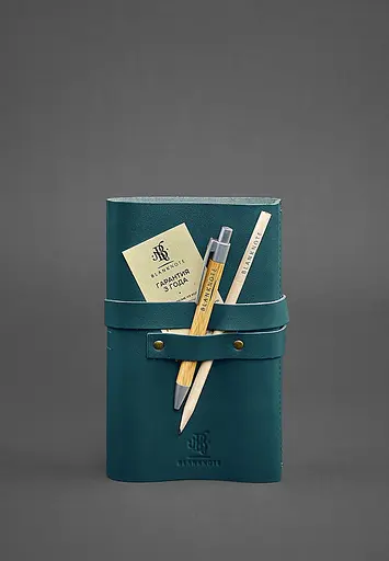 Шкіряний блокнот (Софт-бук) 1.0 Зелений Краст - фото 4