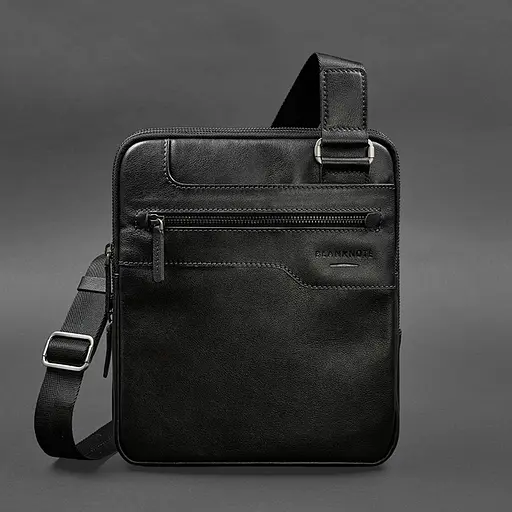 Чоловіча шкіряна сумка-месенджер 3 блискавки - фото 5
