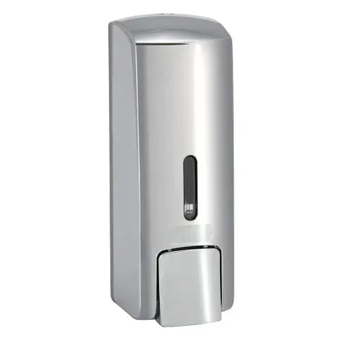 Дозатор для рідкого мила Bemeta Hotel пластик хром 121209142, Хром - фото 1