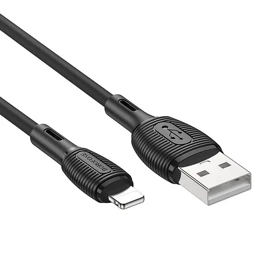 Дата кабель Borofone BX86 Advantage USB to Lightning (1m) Black - фото 2
