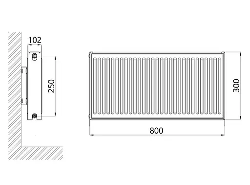 Радіатор сталевий Thermo Alliance IMAS 22 тип 300x800 мм нижнє підключення (TAI22300800V) - фото 2