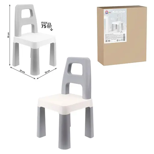 Дитячий стільчик Technok Toys 0198 32×32×55 см у коробці сірий - фото 2