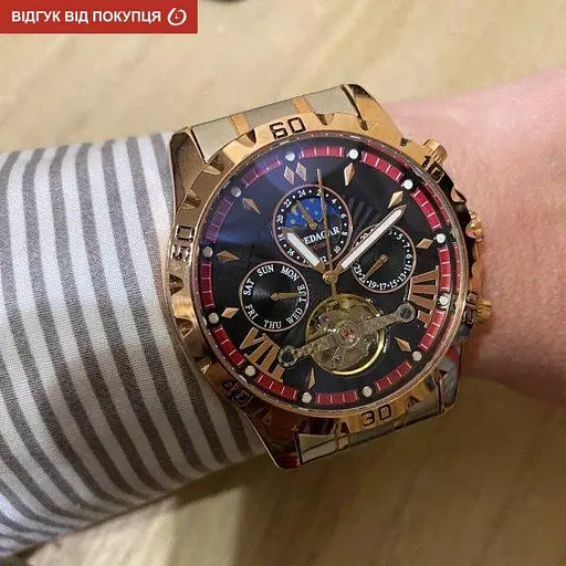 Чоловічий механічний годинник Poedagar Mechanical - фото 8