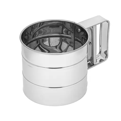 Кружка-сито для просеивания муки малая Ø 10.5 см 250 мл, A-plus Светло-серый 85099 - фото 1