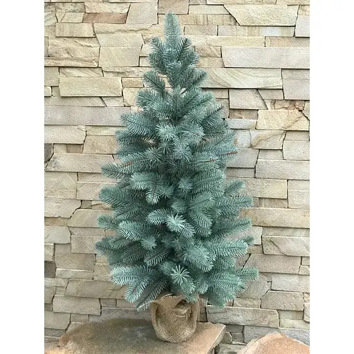 Елка Hvoya Premium литая в мешковине 90 см голубая - фото 5