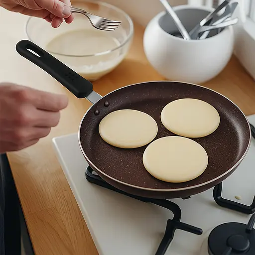 Сковорода для блинов Ø 20 см с антипригарным покрытием «Красный мрамор», A-plus Черный 87280 - фото 6