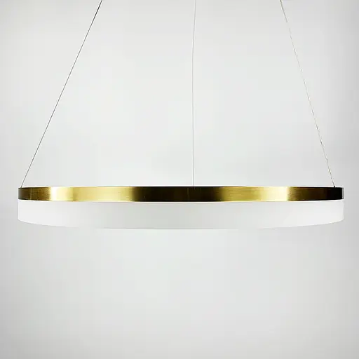 Современная круглая подвесная LED люстра в латунном каркасе Ст. M 2702 AB | Line F - фото 1