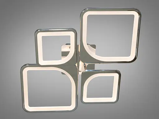 Світлодіодна люстра смарт світильник 80W, хром - фото 2