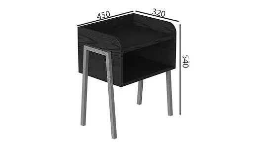 Тумба модульна Джузі 540x450x320 метал Сірий ДСП Сосна Кембра 16мм FRD-102984 - фото 3