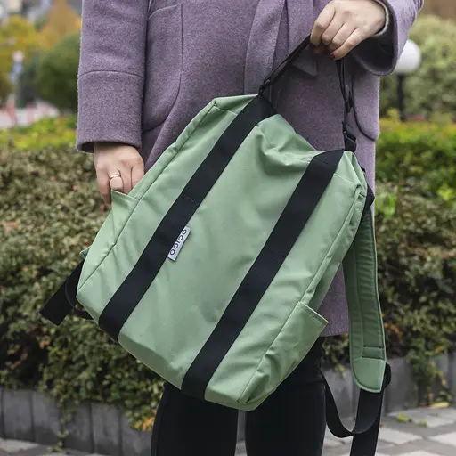 Рюкзак-антикрадій OOLOO Кенгуру mini 40x30x12 см,оливково-трав'яний 414/861 - фото 7