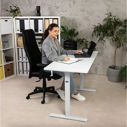 Компьютерный стол с регулируемой высотой Di Volio Rapalo белый - фото 7