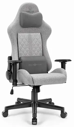 Компьютерное кресло Hell's Chair HC-1006 Grey-Black ткань - фото 1