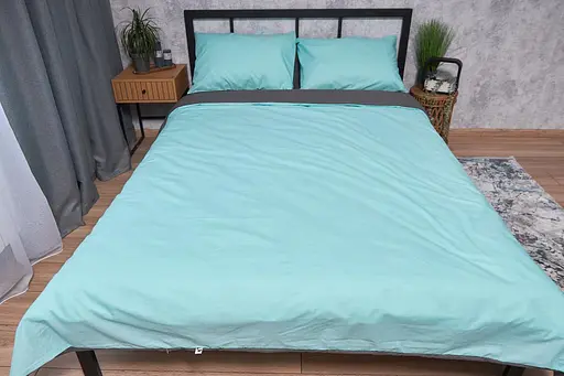 Комплект постельного белья Moon&Star Бязь Gold Люкс Gray Mind King Size 220x240 наволочки 4х70х70 - фото 3