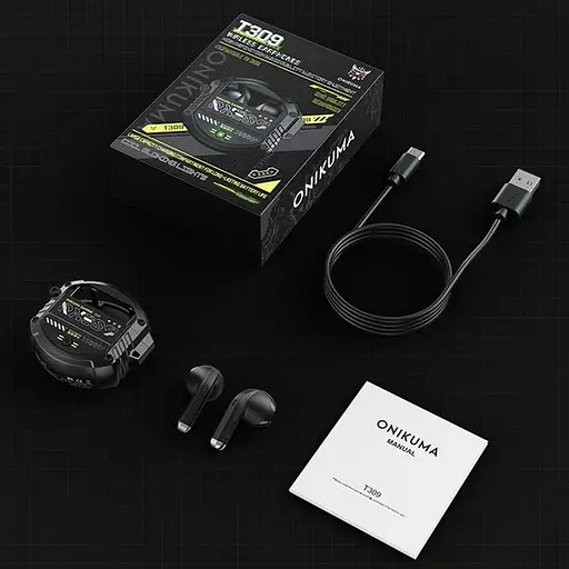 Геймерські Bluetooth навушники Onikuma T309 із зарядним кейсом Ігрова гарнітура - фото 8
