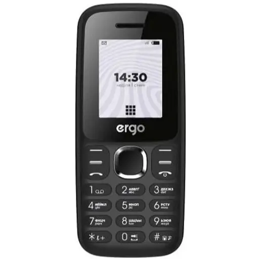 Телефон Ergo B184 DS Black UA UCRF