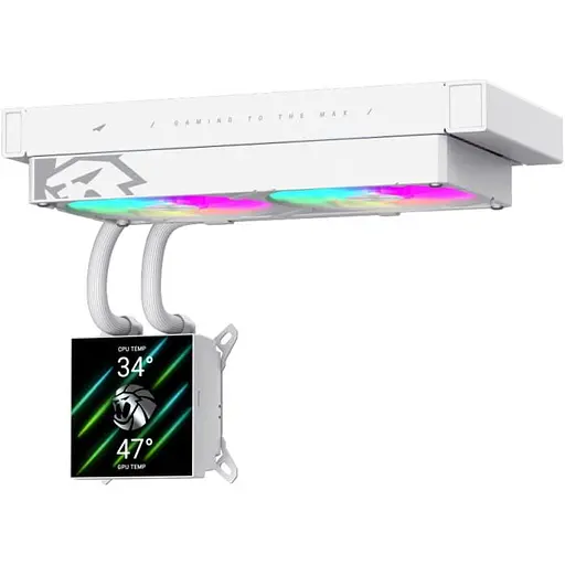 СВО GameMax Glacier 240 LCD White (GLACIER 240 LCD WH) - фото 6