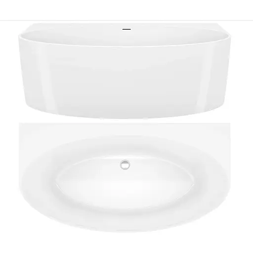 Ванна акрилова пристінна Rea Malta 170x88 whte REA-W3003 Білий - фото 1