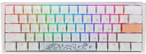 Клавіатура Ducky One 3 Mini Cherry MX Red RGB White UA (DKON2161ST-RUAPXPWWWSC1) - фото 1