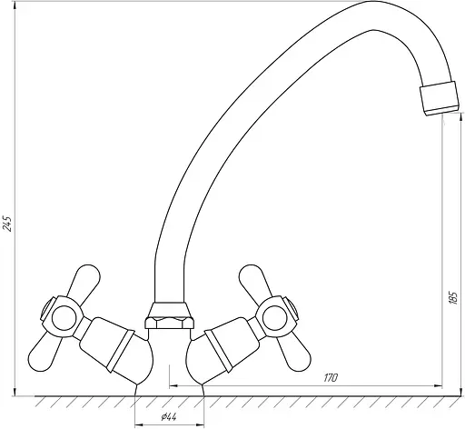 Змішувач для кухні Globus Lux GB-Sharm-0104-00 Хром - фото 4
