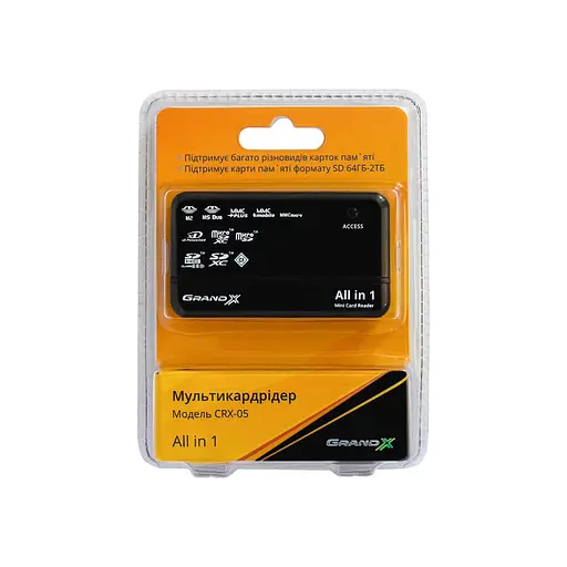 Картрідер зовнішній Grand-X Usb 2.0 All in 1 багатоформатний універсальний - фото 7