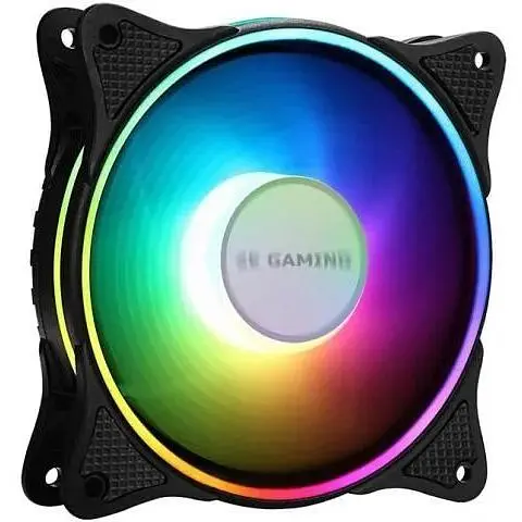 Вентилятор 120 мм 2E Gaming Air Cool F120OI-ARGB черный 120х120х25 мм ARGB подсветка 1200 об/мин 25.3 дБ 3-pin / 3-pin - фото 1