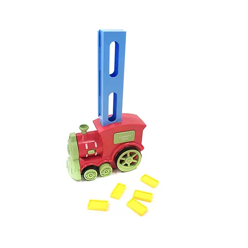 Поезд с 60 разноцветными домино