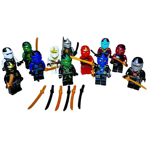 Набір ігрових фігурок Ніндзяго зі зброєю 12 шт. (0301E)