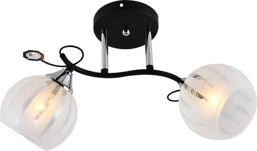 Люстра декоративна V XA1259B/2 Black+Chrome на 2 плафони