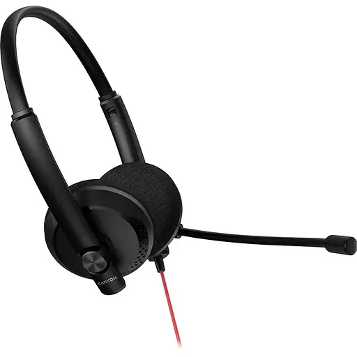 Гарнітура Canyon PC HS-07 PC Mic 3.5/USB Flat 2.8m Black (CNS-HS07B) - фото 3