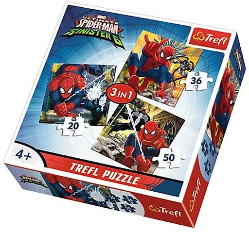 Набор Пазлы - (3в1) - "Мир для Человека-паука" / Дисней Марвел Человек-паук - фото 1