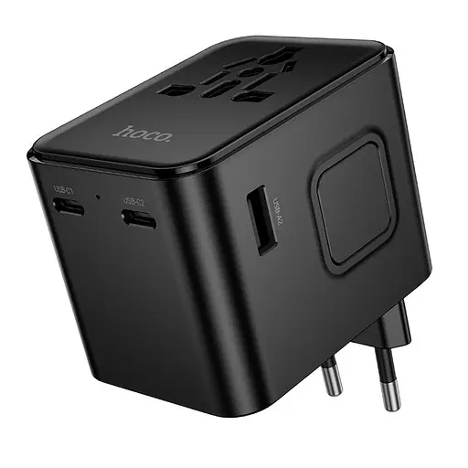 Зарядное устройство Hoco AC30 2 USB/2 Type-C CN to EU черный - фото 3