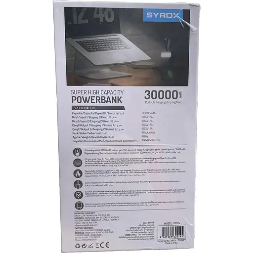 Power bank Syrox PB115 30000 mAh Black. Універсальна мобільна батарея. Потужний повербанк - фото 3