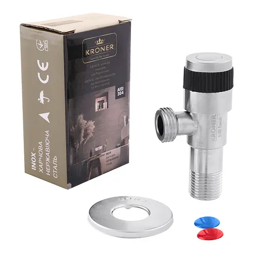 Кран приладовий Kroner KRP Edelstahl Klassisch - ESG100 1/2"х1/2" ЗЗ (CV022973) - фото 4