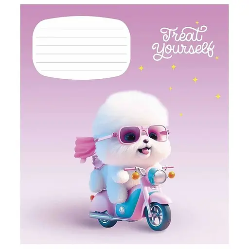 Зошит учнівський "Cute little animals" 012-3333K-3 в клітинку, 12 аркушів