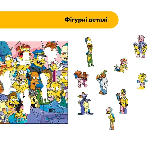 Пазл деревянный Симпсоны, А5, 35 элементов, Картонная коробка - фото 3