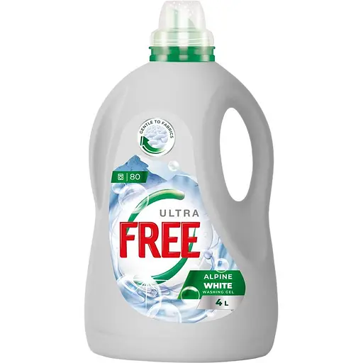 Гель для прання Free Alpine Freshness White з ароматом свіжості 4 л