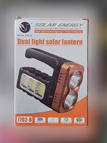 Аккумуляторный фонарь прожектор Hotter Mouse 7702-B с солнечной панелью - фото 2