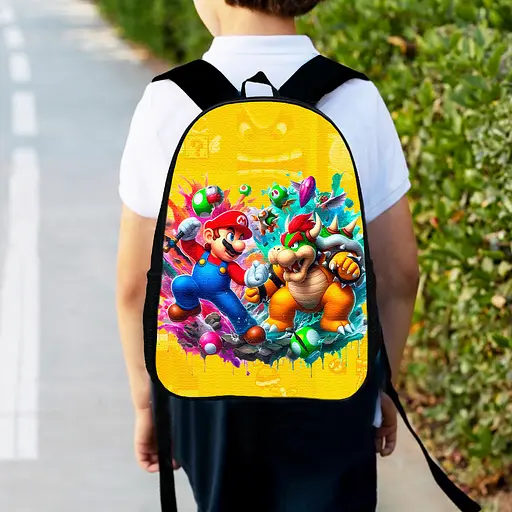 Рюкзак детский Марио "Super Mario" 34х27см, городской ранец для мальчика (00506)