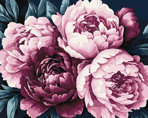 Набір для розпису по номерах Ніжні пелюстки, Ideyka, 40x50 см, КНО3306