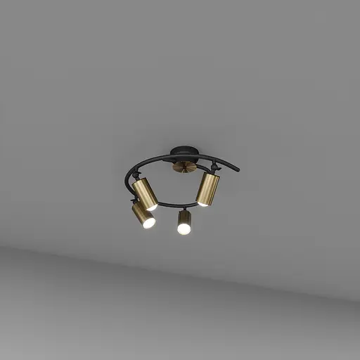 Стельовий світильник SV0042-4 BK+GD - фото 1