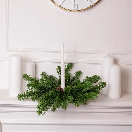 Литий декоративний штучний свічник Lugi SOK-O-1 Делюкс Преміум на 1 свічку зелений - фото 2