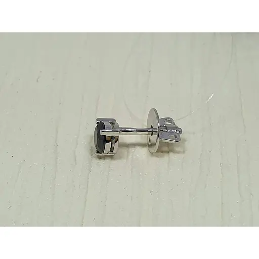 Срібна моносережка пуссета Dear з фианитом. 3571.1С - фото 2