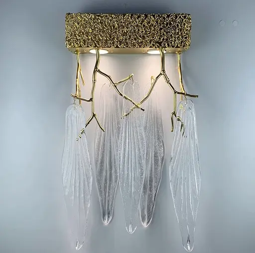 Бра з фактурними пелюстками, що нагадують ніжні крильця Line F Арт. WB 5052/2P  - фото 1