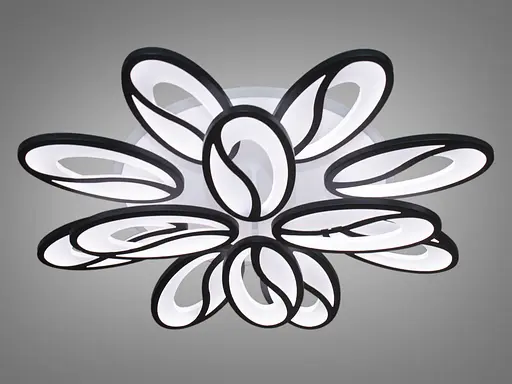 Светодиодная люстра 8090-8+4BKLEDDIMMER3COL черная с димером - фото 2