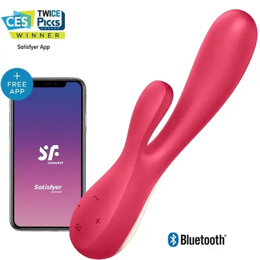 Вібратор-кролик Satisfyer Mono Flex 20 см червоний - фото 4