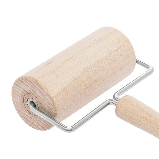 Валик ролик дерев'яний для розкочування тіста 19 см, Woodly Коричневий 86357 - фото 6