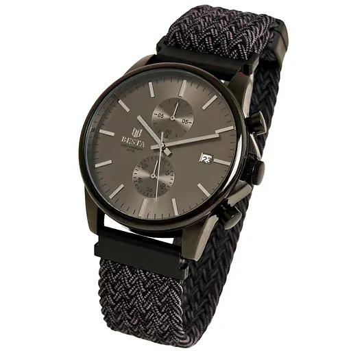Годинник Besta Mars Black & Gray Nylon, 2 ремінця - фото 2